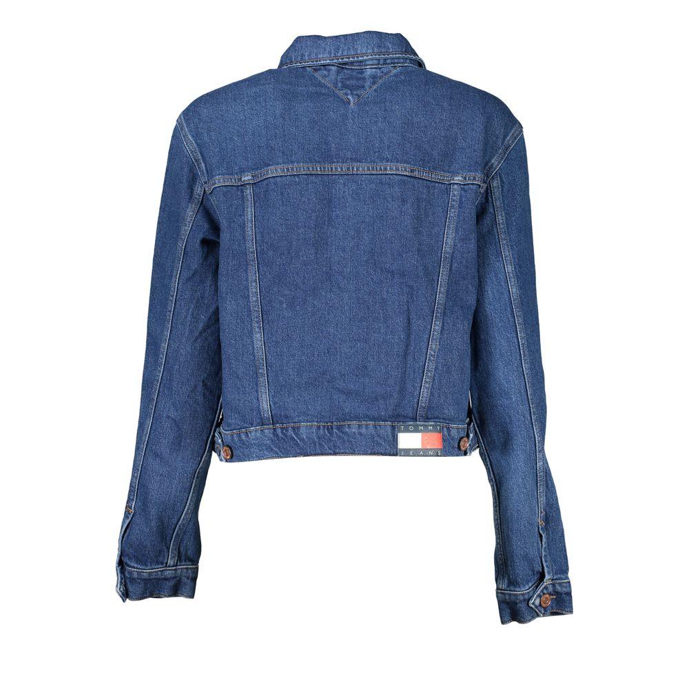 Tommy Hilfiger Blue Cotton Women Jacket - Arichezz.store