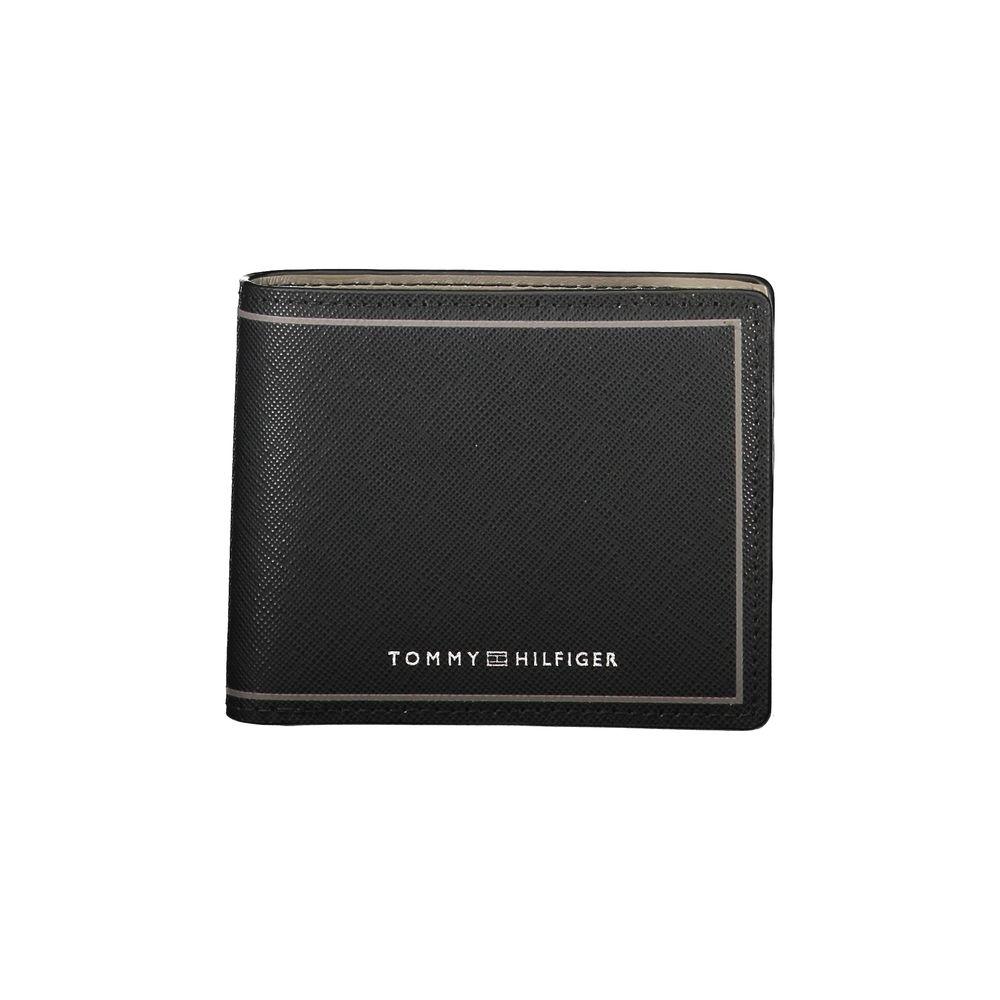 Tommy Hilfiger Black Leather Double Card Wallet - Arichezz.store