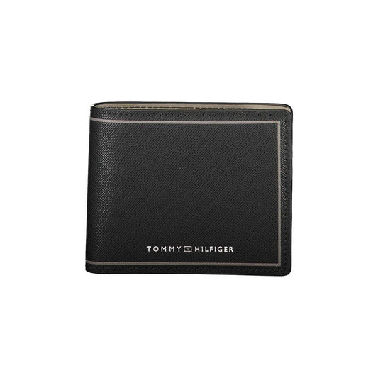 Tommy Hilfiger Black Leather Double Card Wallet - Arichezz.store