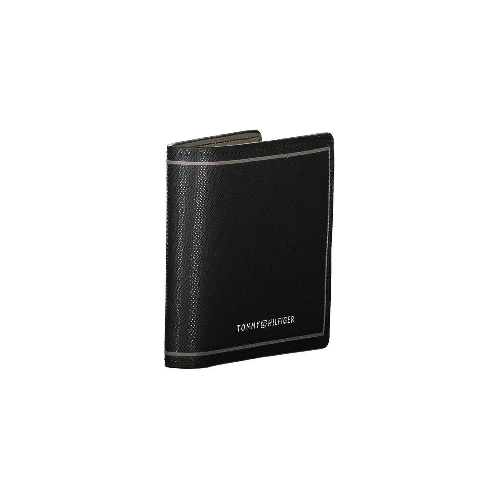 Tommy Hilfiger Black Leather Double Card Wallet - Arichezz.store