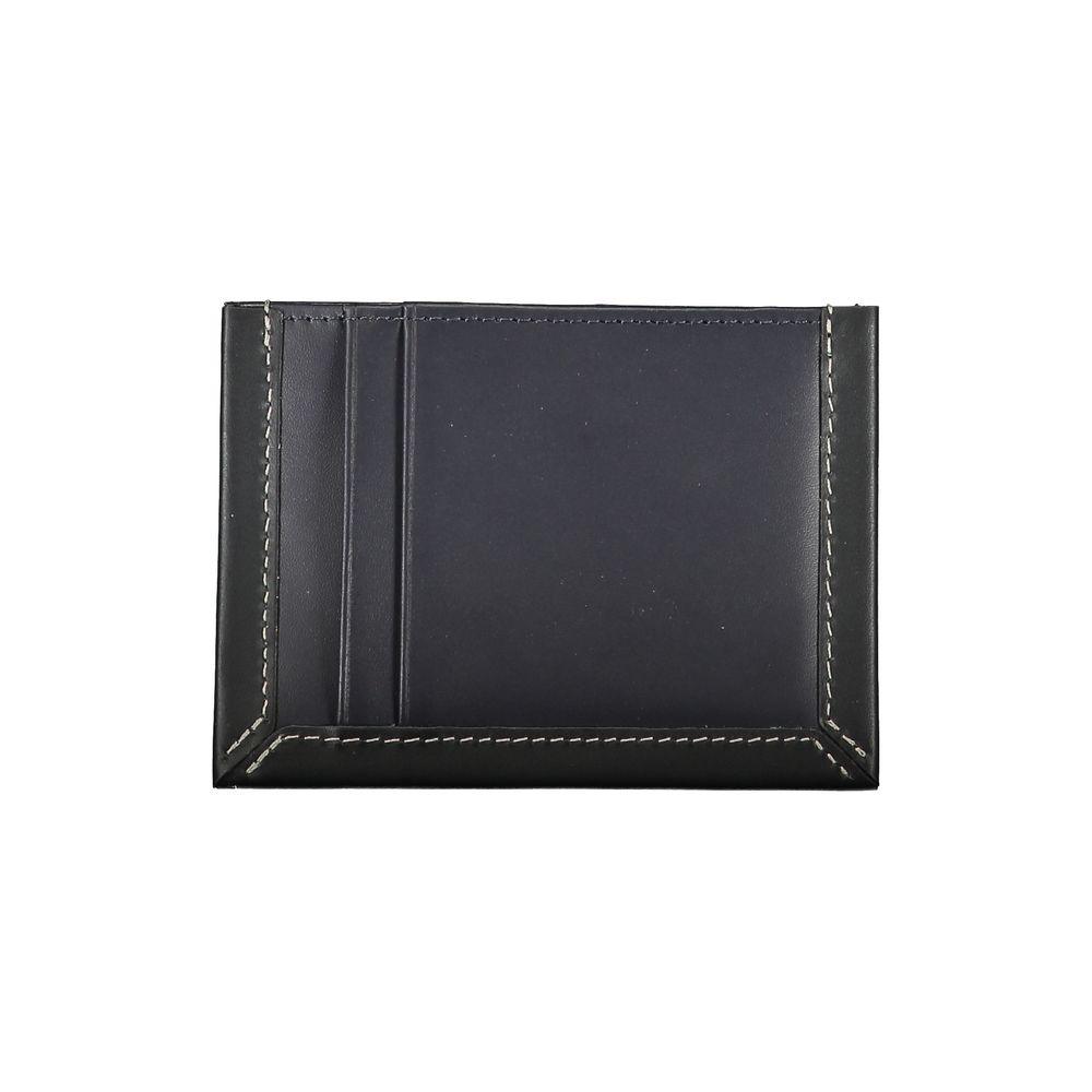 Tommy Hilfiger Sleek Blue Leather Card Holder with Contrast Detail - Arichezz.store