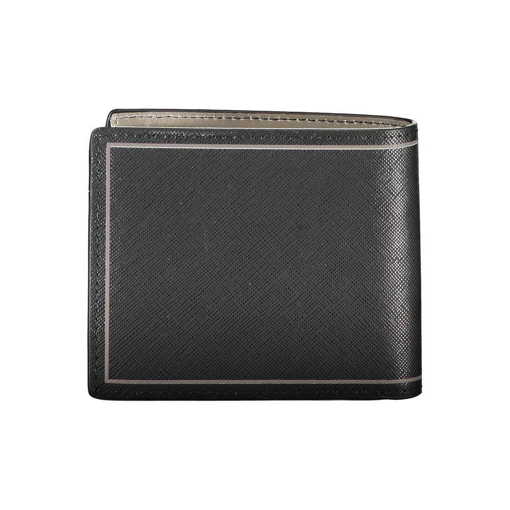 Tommy Hilfiger Elegant Black Leather Dual-Compartment Wallet - Arichezz.store