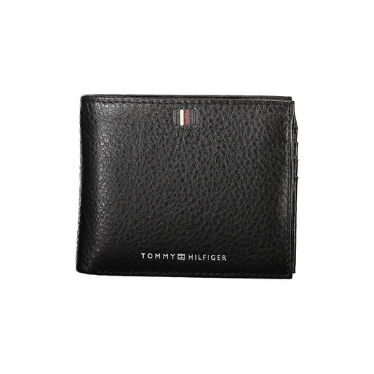 Tommy Hilfiger Sleek Black Leather Wallet with Ample Storage - Arichezz.store