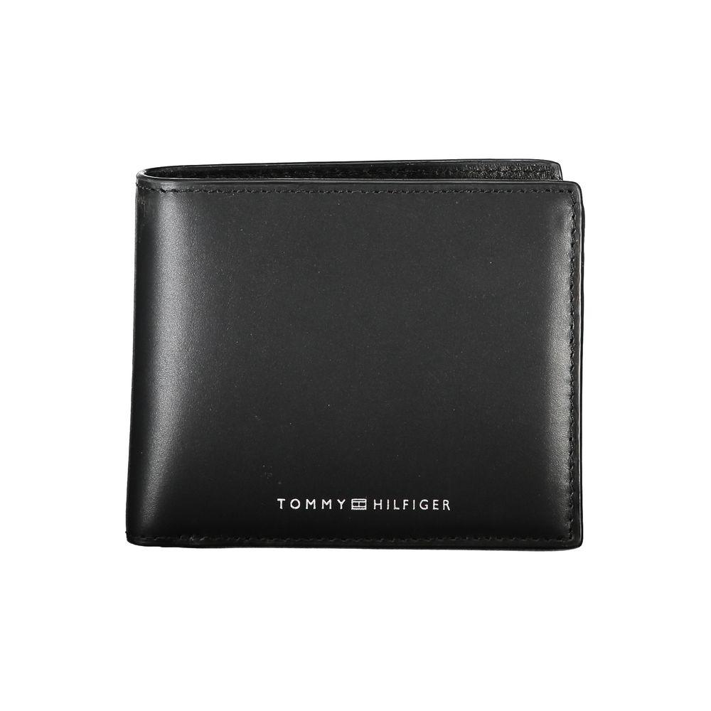 Tommy Hilfiger Sleek Black Leather Wallet for the Modern Man - Arichezz.store