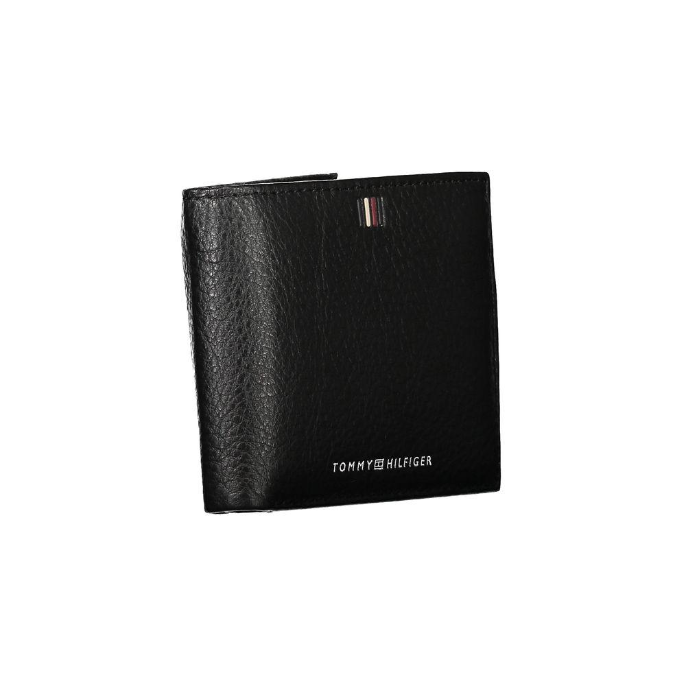 Tommy Hilfiger Sleek Black Leather Wallet with Ample Storage - Arichezz.store