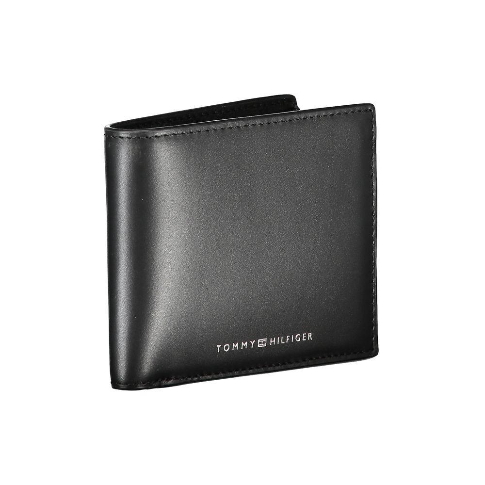 Tommy Hilfiger Sleek Black Leather Wallet for the Modern Man - Arichezz.store