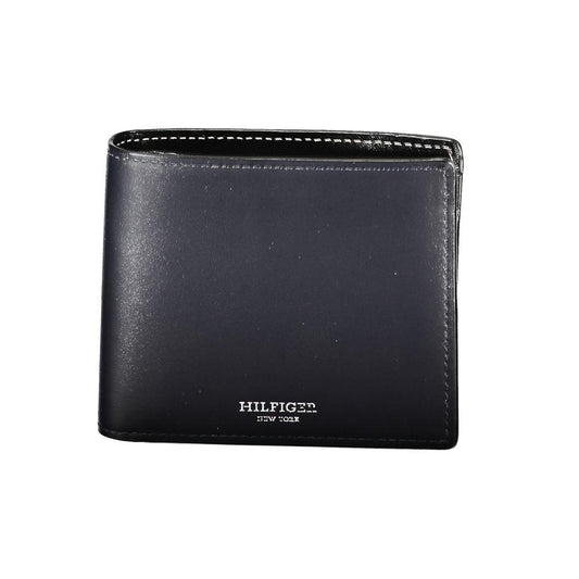 Tommy Hilfiger Elegant Blue Leather Bi-Fold Wallet - Arichezz.store