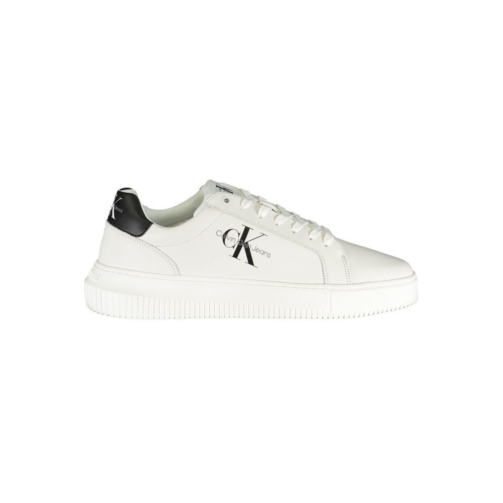 Calvin Klein Sophisticated White Lace-Up Sneakers - Arichezz.store