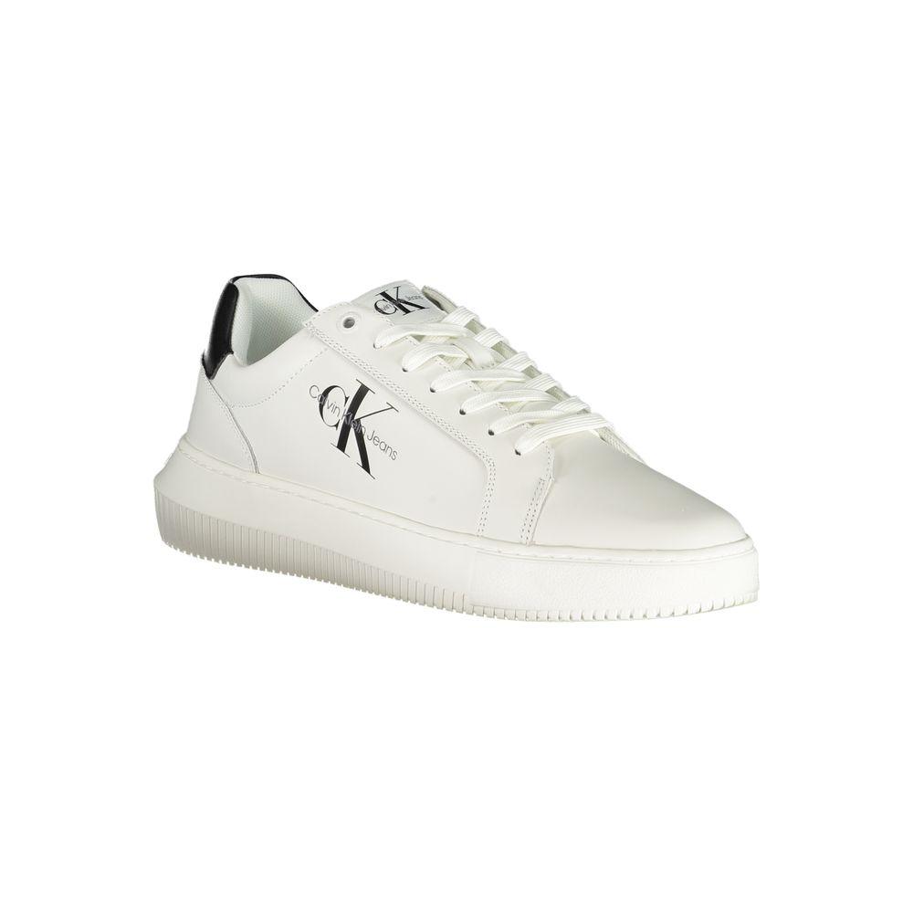 Calvin Klein Sophisticated White Lace-Up Sneakers - Arichezz.store