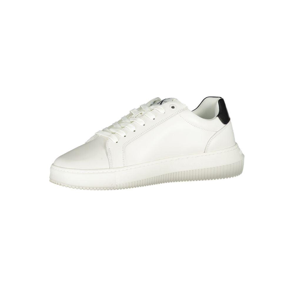 Calvin Klein Sophisticated White Lace-Up Sneakers - Arichezz.store