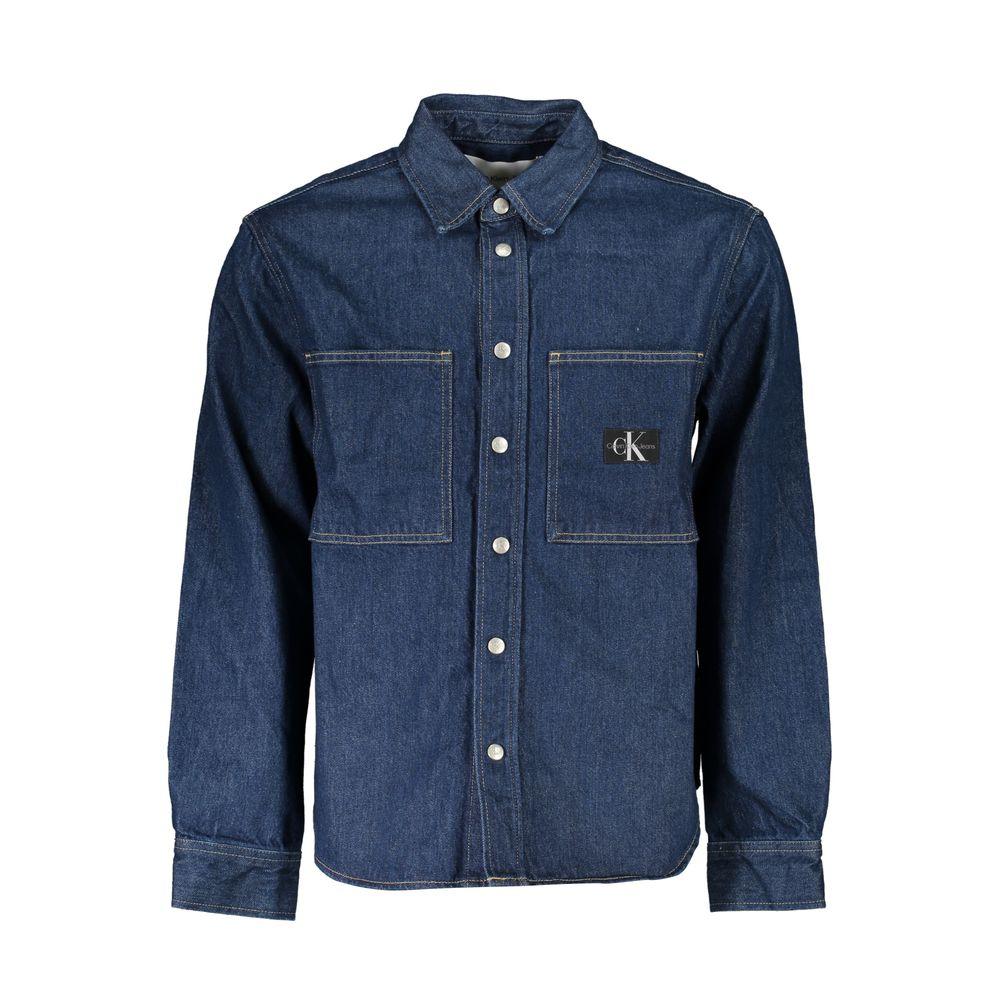 Calvin Klein Classic Blue Cotton Denim Jacket - Arichezz.store