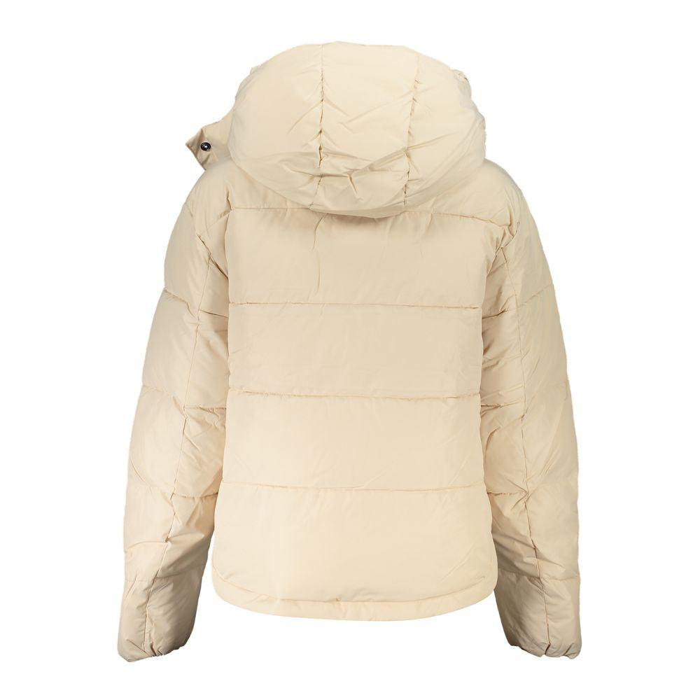 Calvin Klein Chic Beige Long-Sleeved Jacket with Removable Hood - Arichezz.store