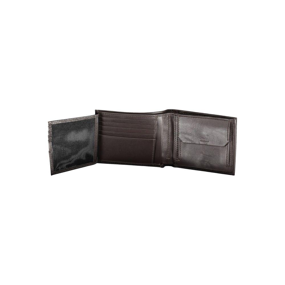 Calvin Klein Elegant Brown Leather Dual-Compartment Wallet - Arichezz.store