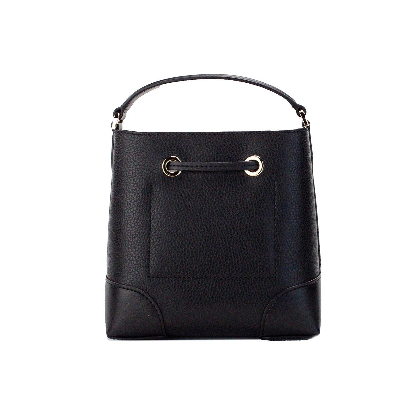 Michael Kors Mercer Small Black Pebbled Leather Bucket Crossbody Bag Purse - Arichezz.store