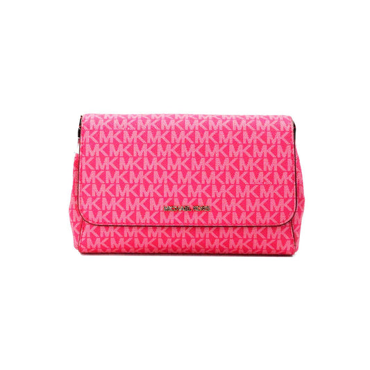 Michael Kors Jet Set Medium Electric Pink Convertible Pouchette Crossbody Bag - Arichezz.store