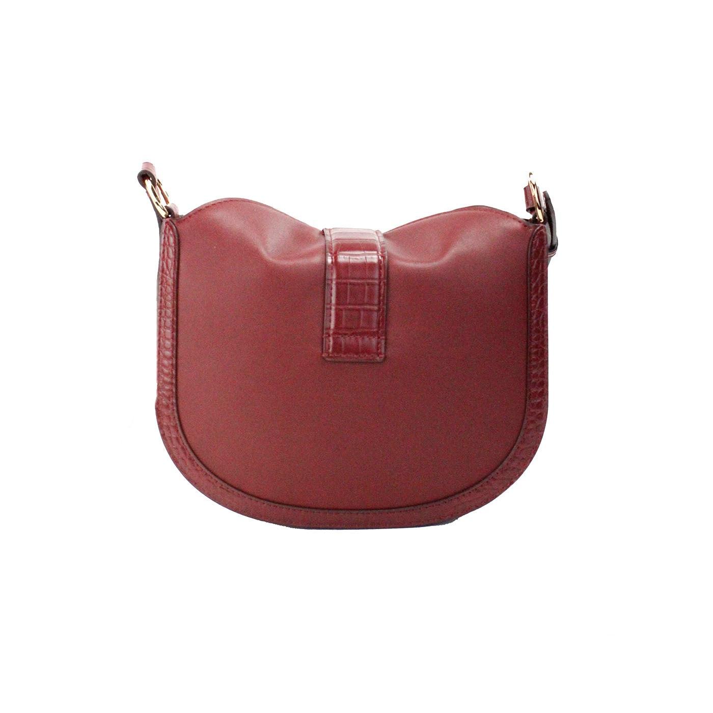 Michael Kors Gabby Small Dark Cherry Leather Foldover Hobo Crossbody Bag - Arichezz.store