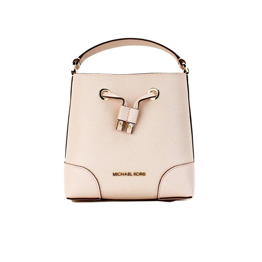 Michael Kors Mercer Small Powder Blush Pebble Leather Bucket Crossbody Bag Purse - Arichezz.store