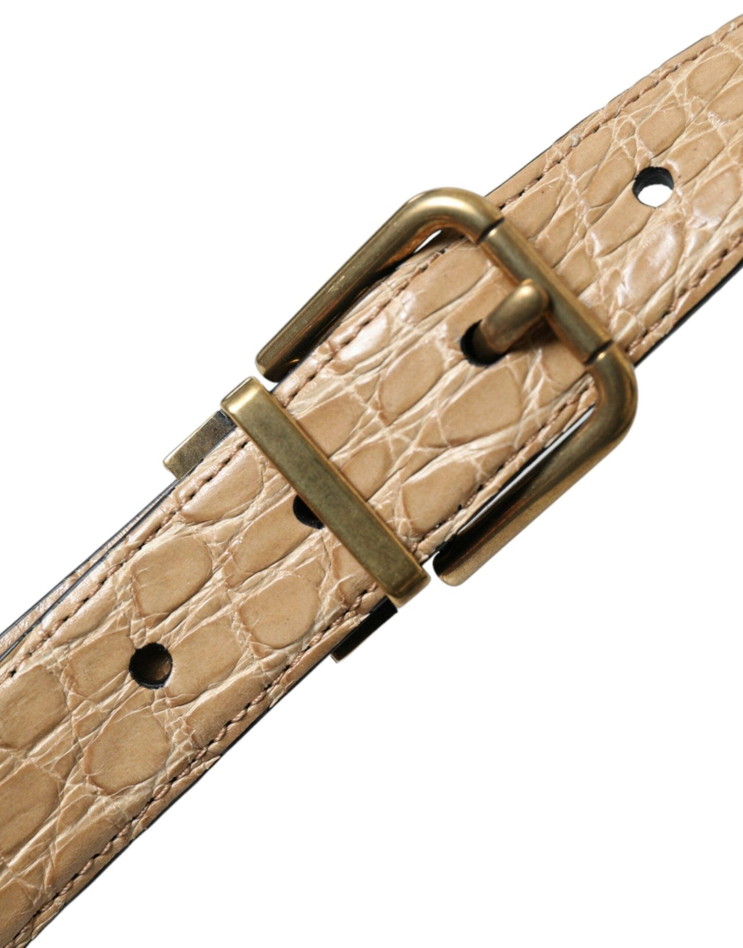 Dolce & Gabbana Elegant Beige Leather Belt - Arichezz.store