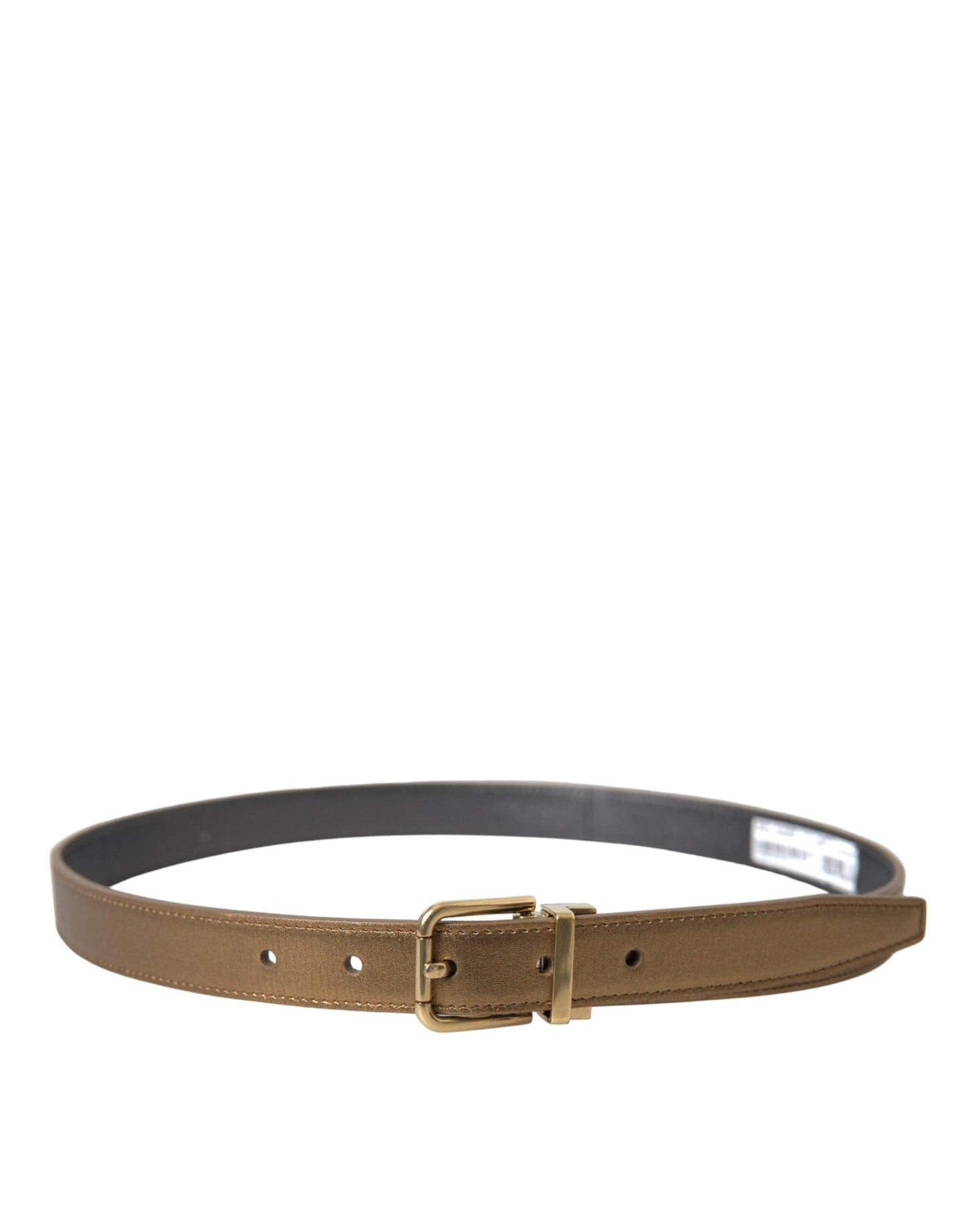 Dolce & Gabbana Metallic Gold Leather Belt - Timeless Elegance - Arichezz.store