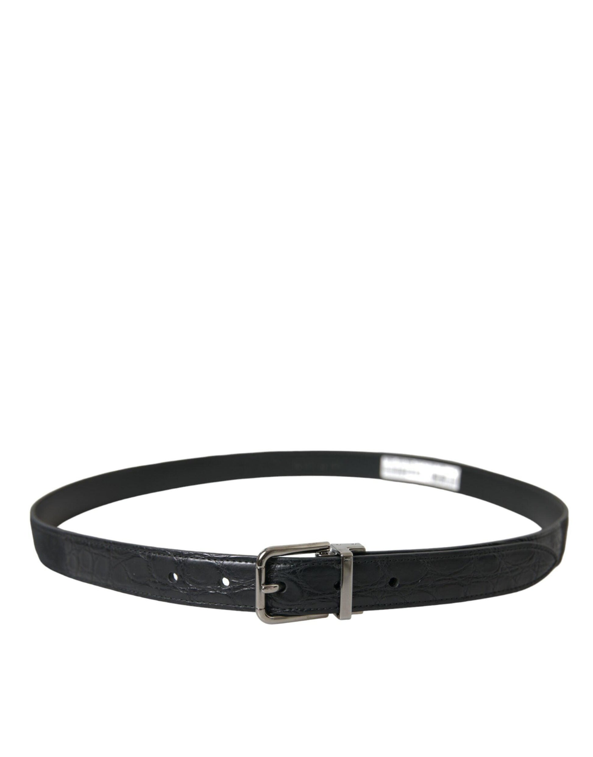 Dolce & Gabbana Elegant Leather Belt with Metal Buckle - Arichezz.store