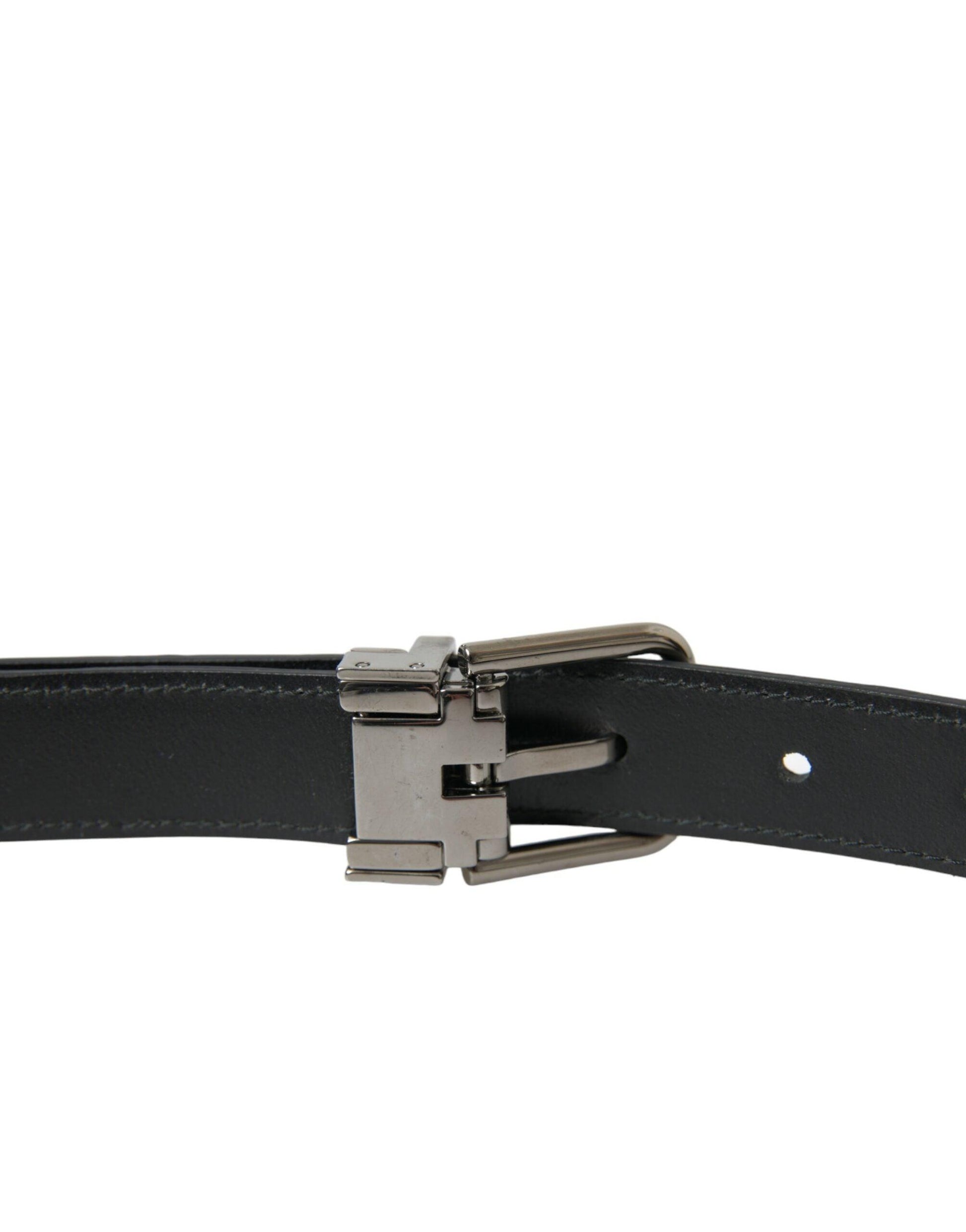 Dolce & Gabbana Elegant Leather Belt with Metal Buckle - Arichezz.store