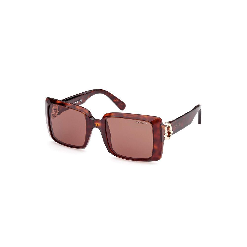 Moncler Chic Rectangular Brown Lens Sunglasses - Arichezz.store