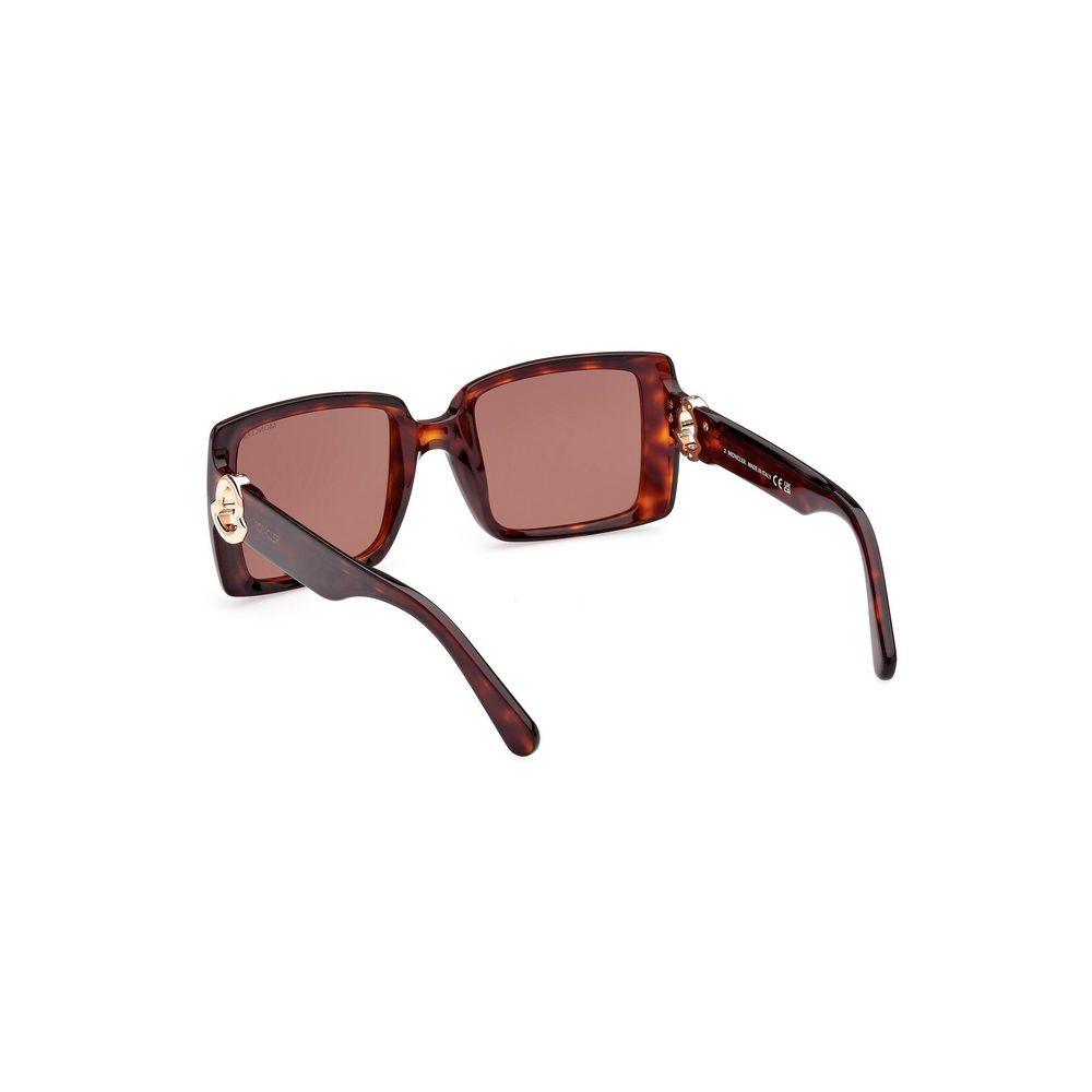 Moncler Chic Rectangular Brown Lens Sunglasses - Arichezz.store