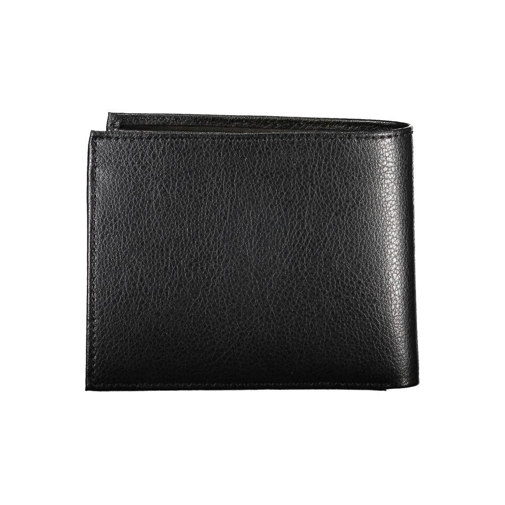 Guess Jeans Chic Black Leather Dual-Compartment Wallet - Arichezz.store