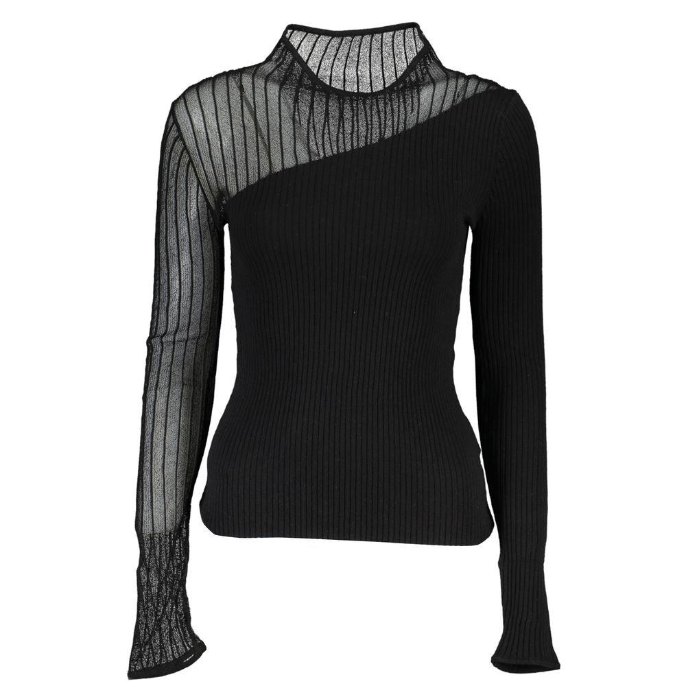 Patrizia Pepe Elegant Crew Neck Sweater with Contrast Details - Arichezz.store