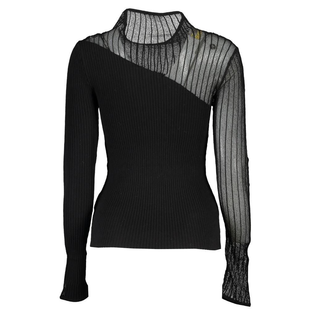 Patrizia Pepe Elegant Crew Neck Sweater with Contrast Details - Arichezz.store