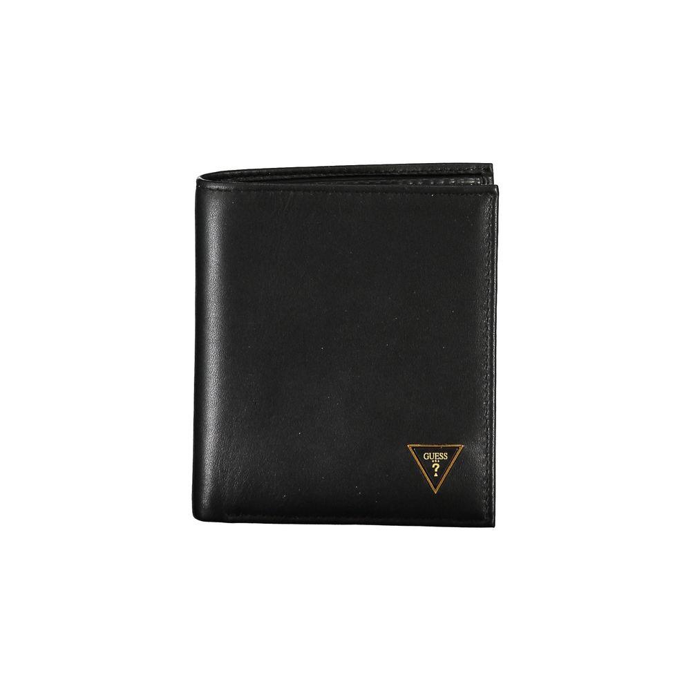 Guess Jeans Sleek Black Leather Wallet - Arichezz.store