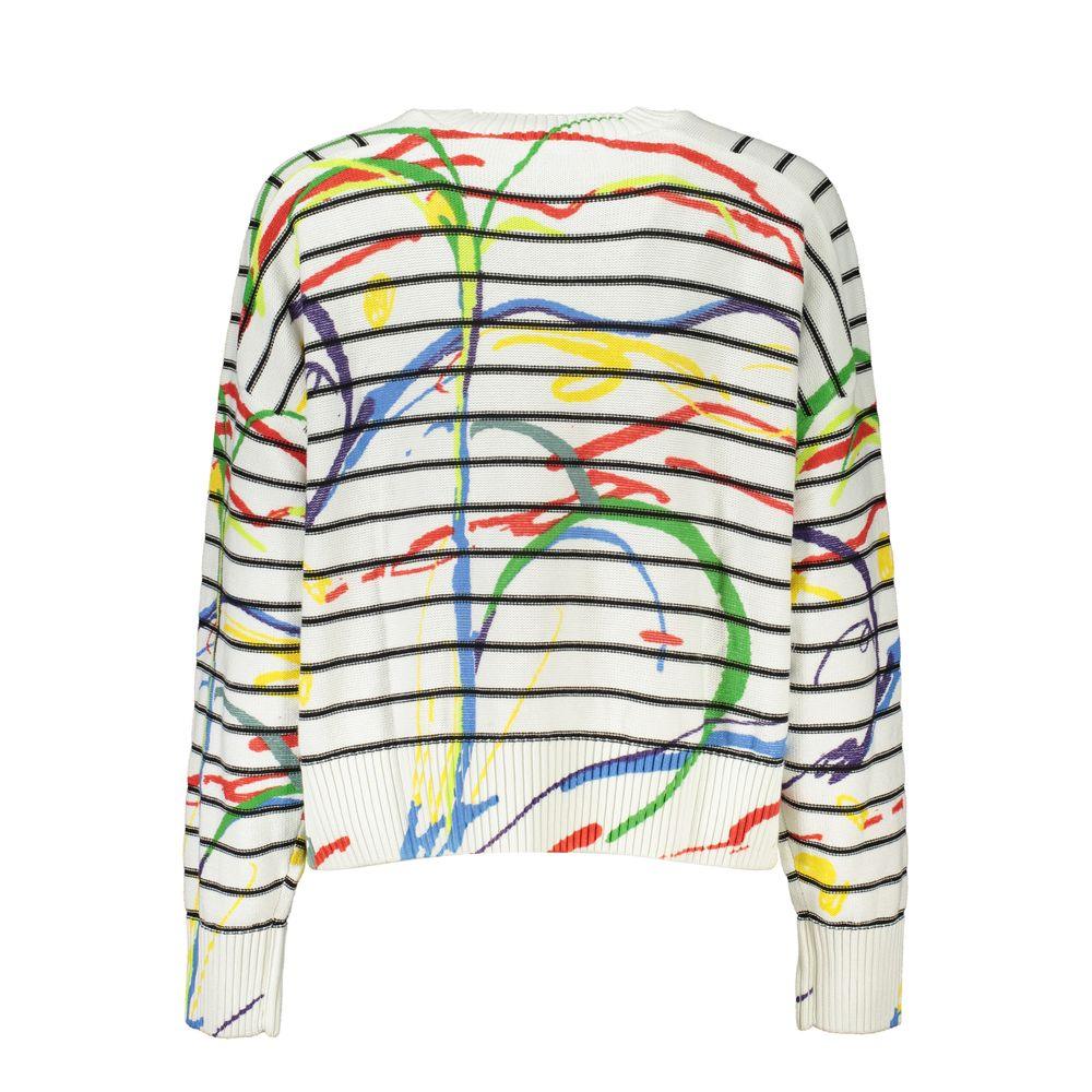 Desigual Chic Contrast Detail Crew Neck Sweater - Arichezz.store