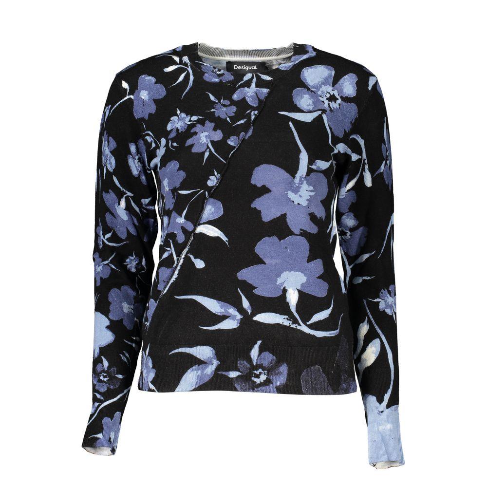 Desigual Chic Contrasting Crew Neck Sweater - Arichezz.store