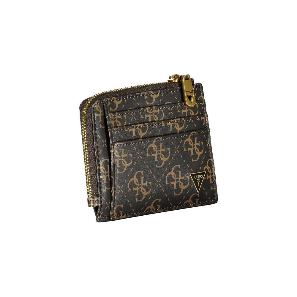 Guess Jeans Elegant Brown Leather Wallet with Ample Space - Arichezz.store