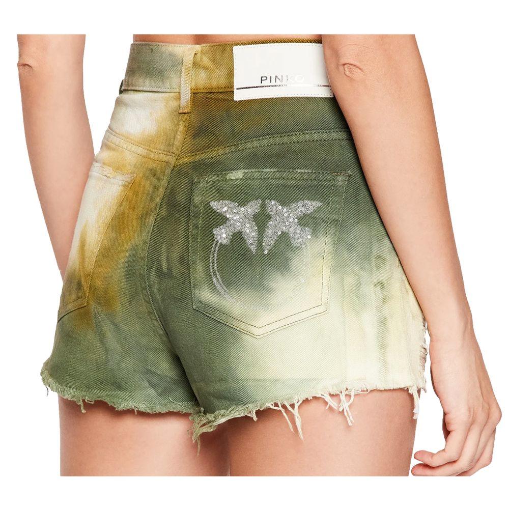 PINKO Green Cotton Women Short - Arichezz.store