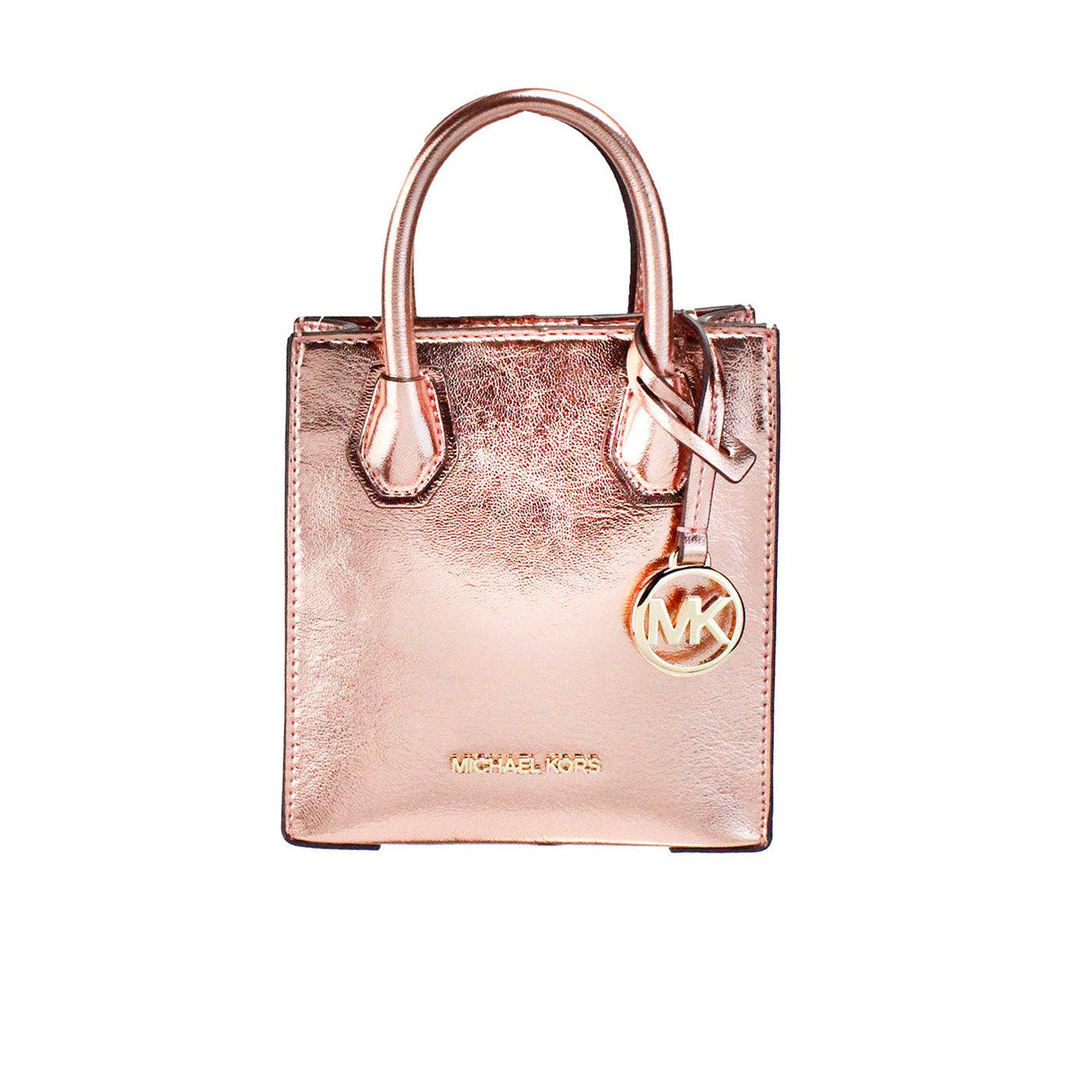 Michael Kors Mercer XS Primrose Metallic North South Shopper Crossbody Bag - Arichezz.store