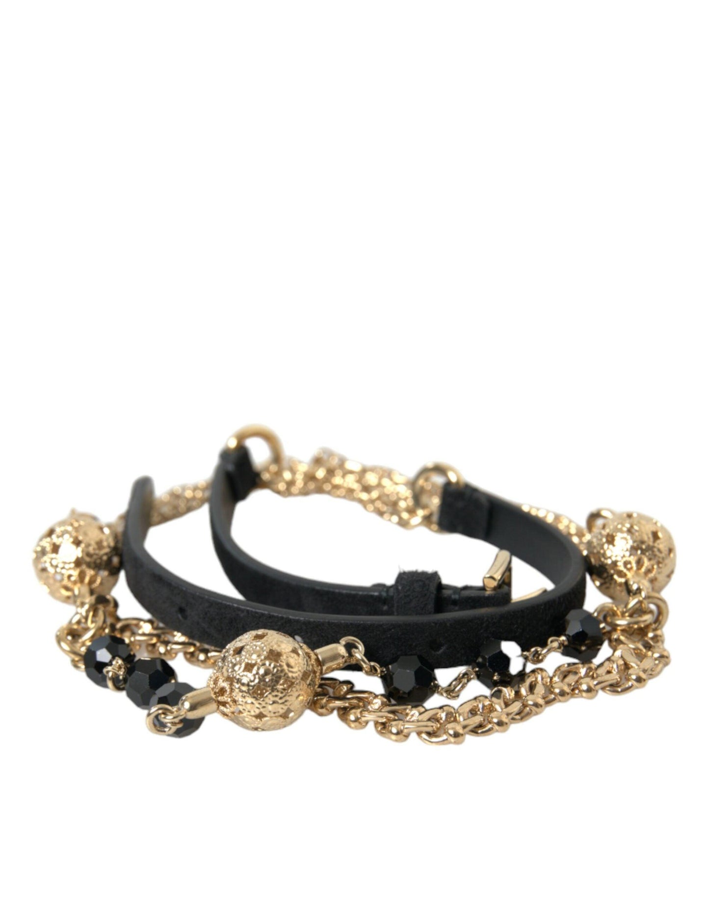 Dolce & Gabbana Elegant Crystal Bounce Leather Waist Belt - Arichezz.store