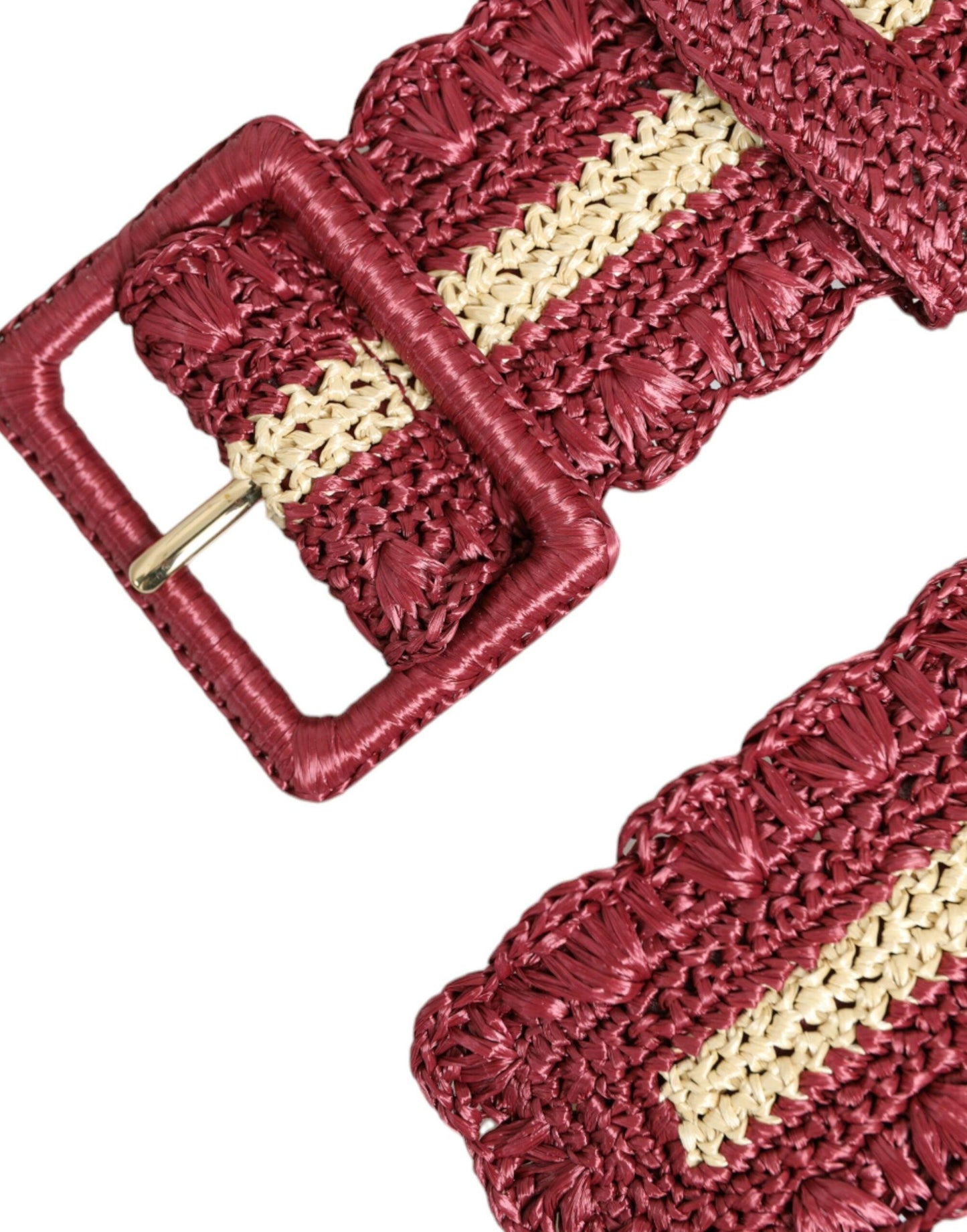 Dolce & Gabbana Maroon Elegance Canvas Waist Belt - Arichezz.store