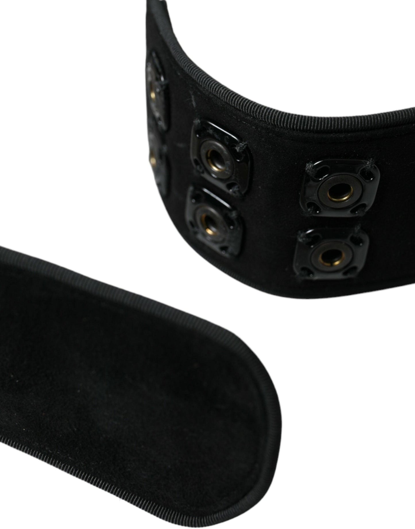 Dolce & Gabbana Elegant Suede Waist Belt in Timeless Black - Arichezz.store