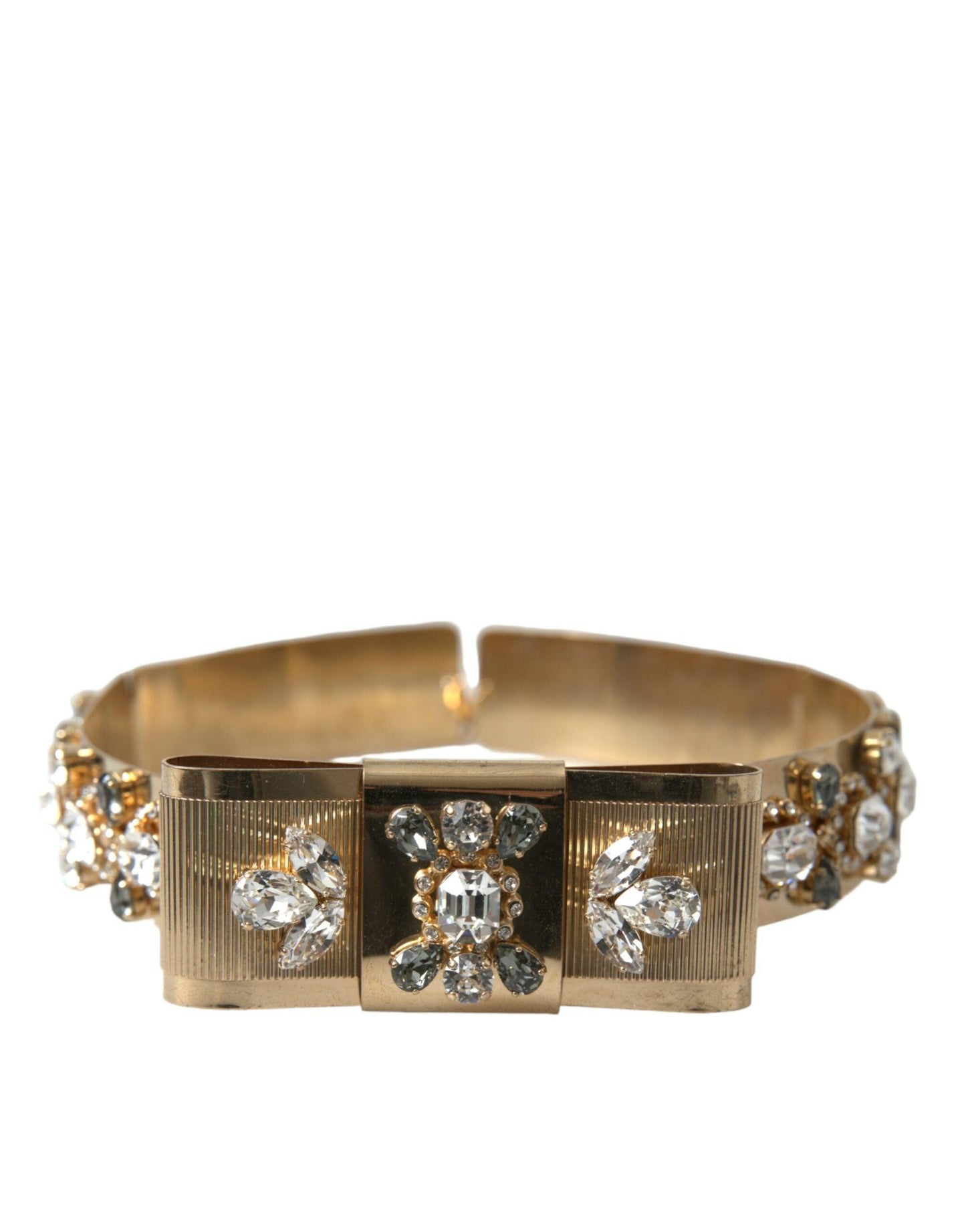 Dolce & Gabbana Gold-Tone Crystal Embellished Waist Belt - Arichezz.store