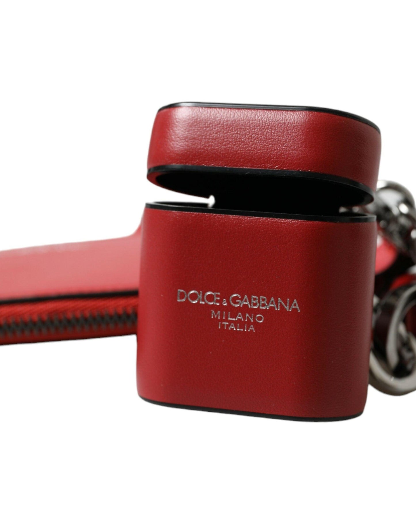 Dolce & Gabbana Elegant Red Leather Airpods Case - Arichezz.store