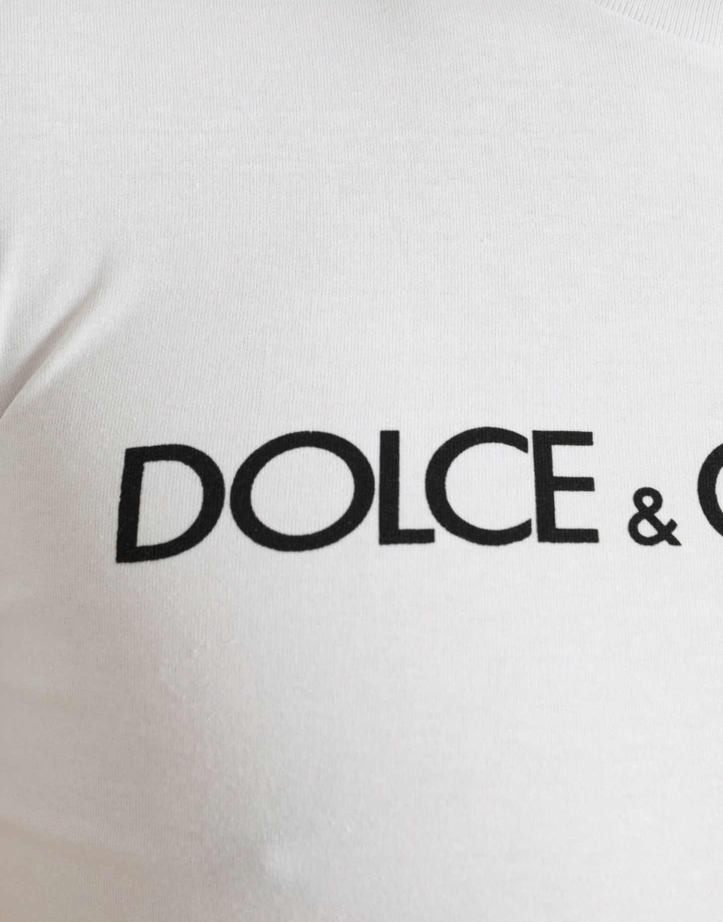 Dolce & Gabbana Elegant White Logo Crewneck Tee - Arichezz.store