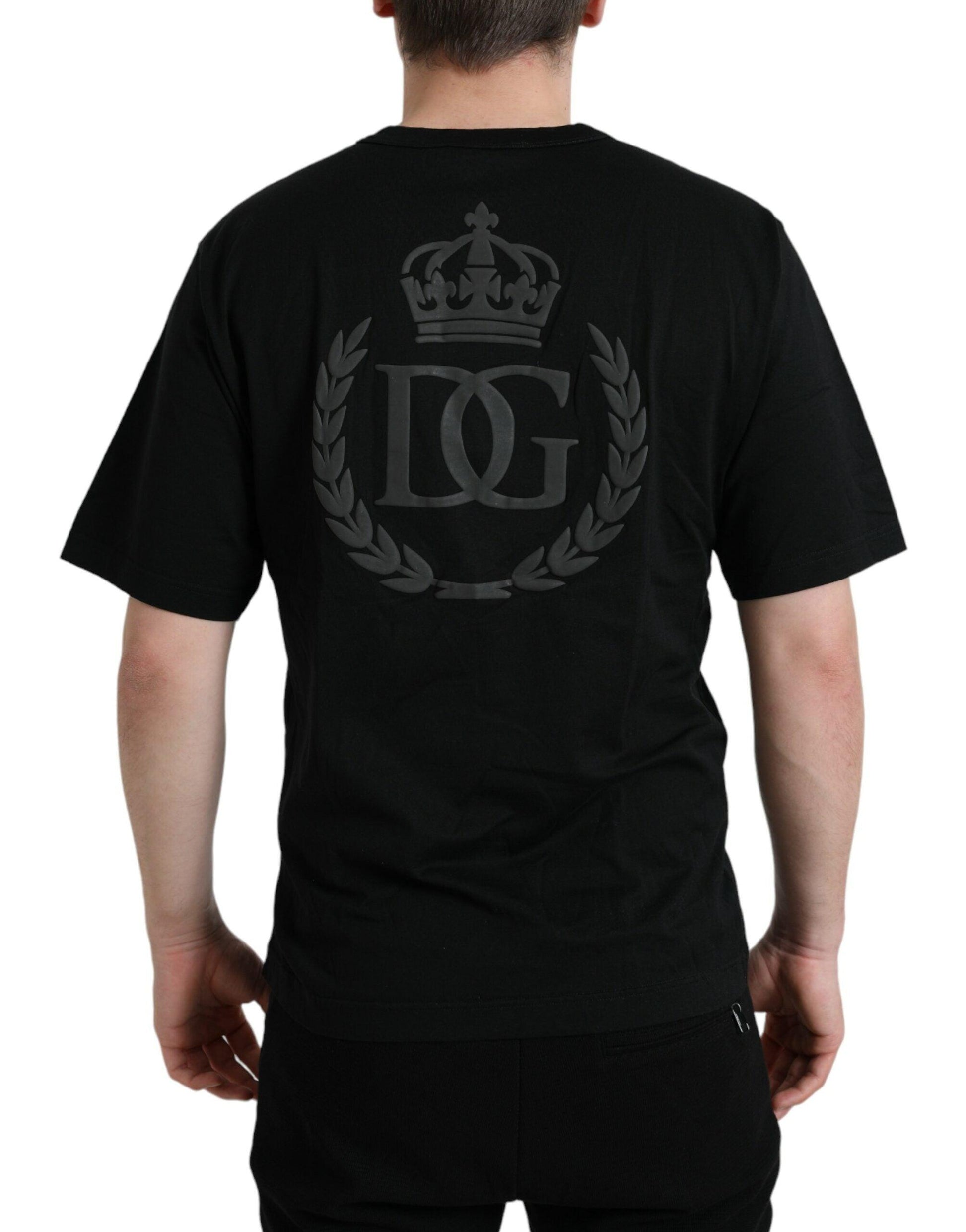 Dolce & Gabbana Elegant Embossed Logo Cotton Tee - Arichezz.store