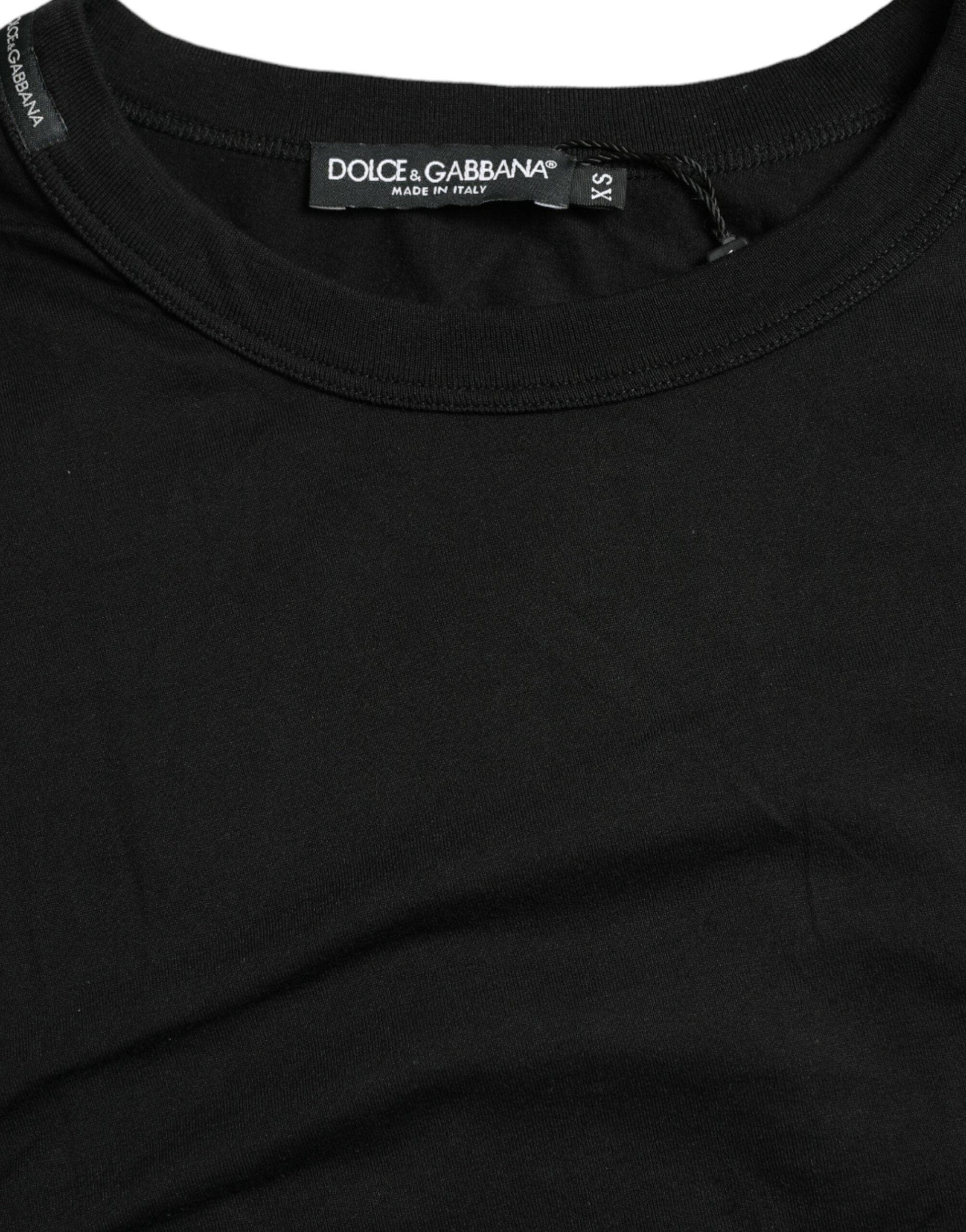 Dolce & Gabbana Elegant Embossed Logo Cotton Tee - Arichezz.store