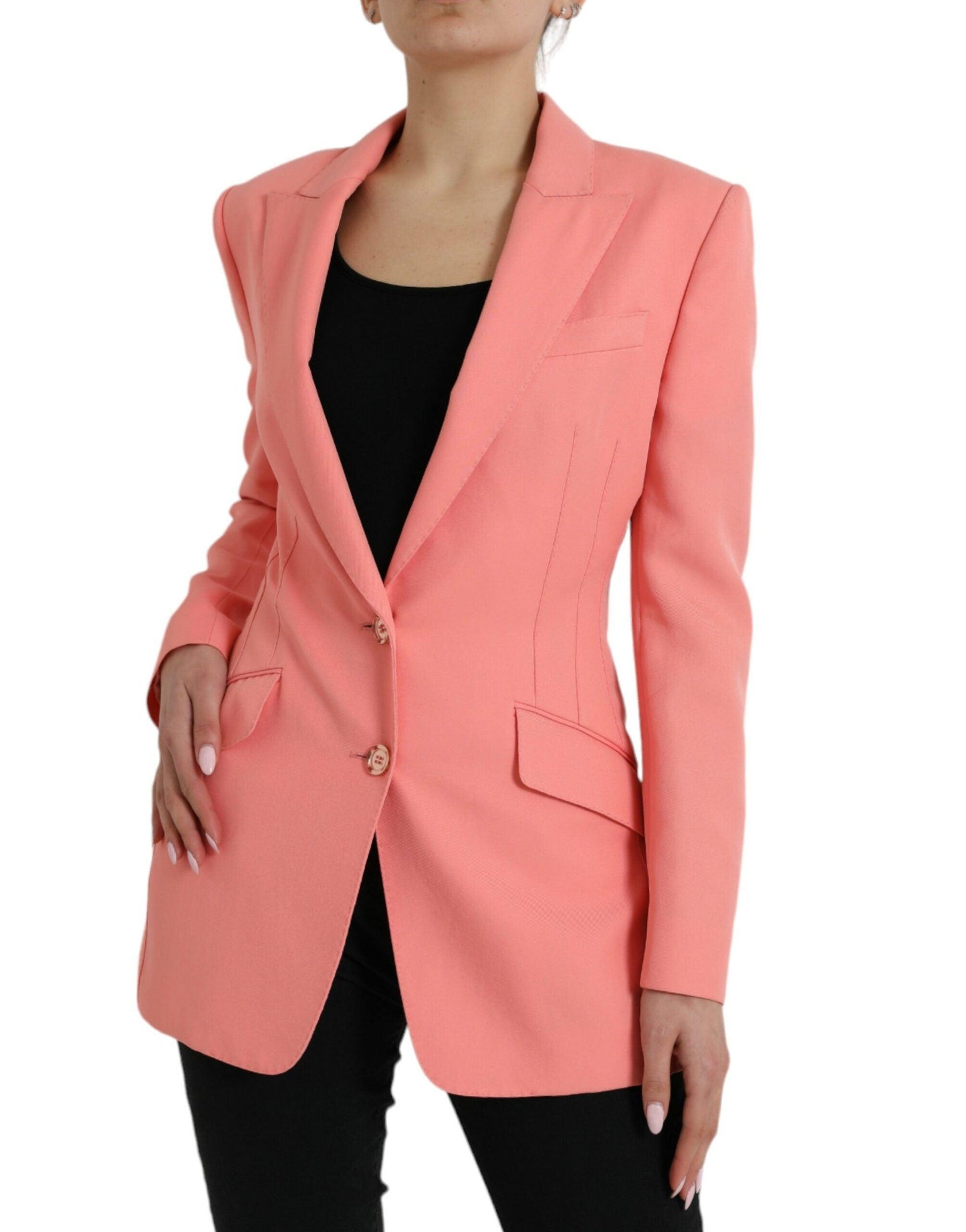 Dolce & Gabbana Chic Pink Peak Lapel Blazer - Arichezz.store