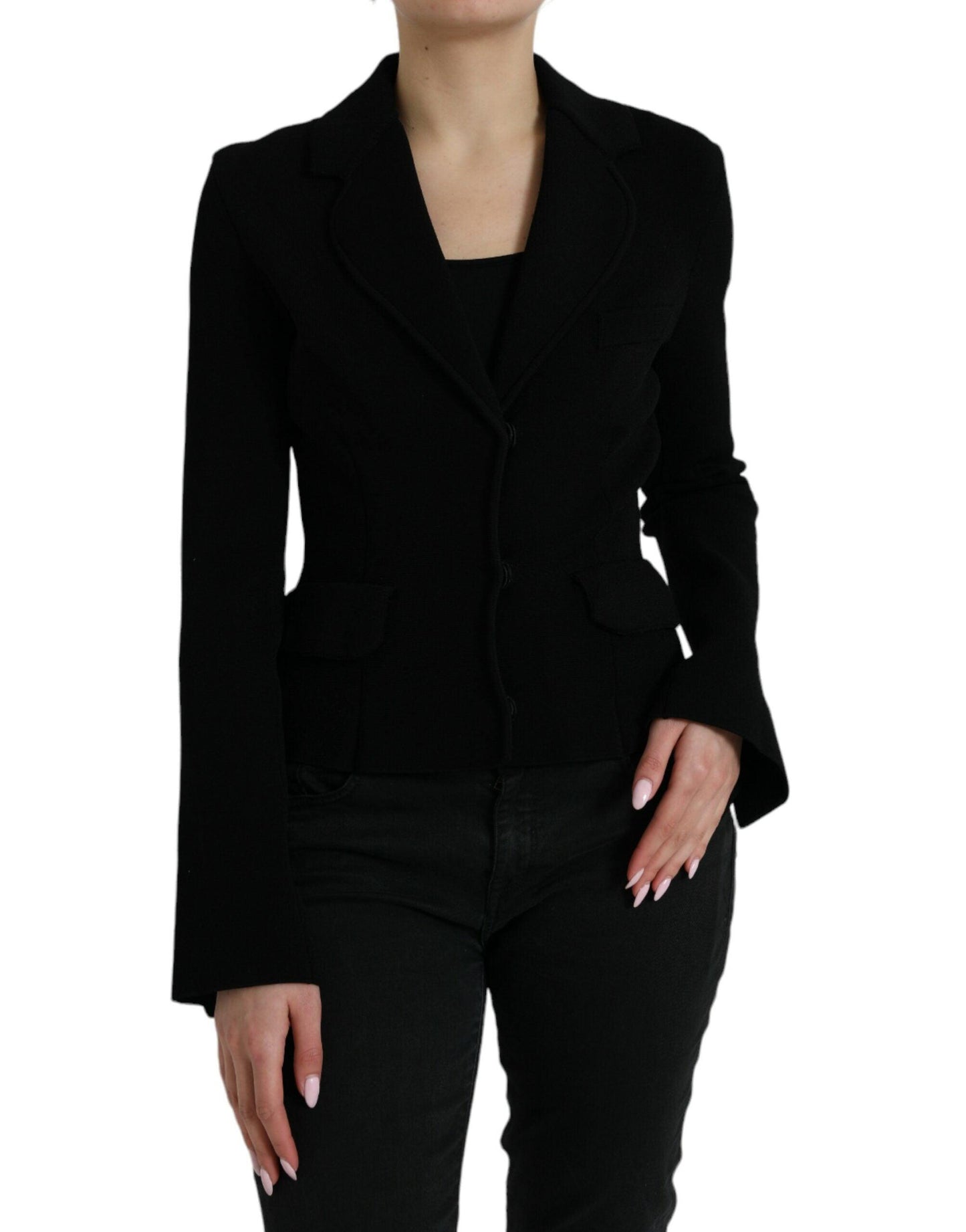 Dolce & Gabbana Women's Elegant Black Designer Blazer - Arichezz.store