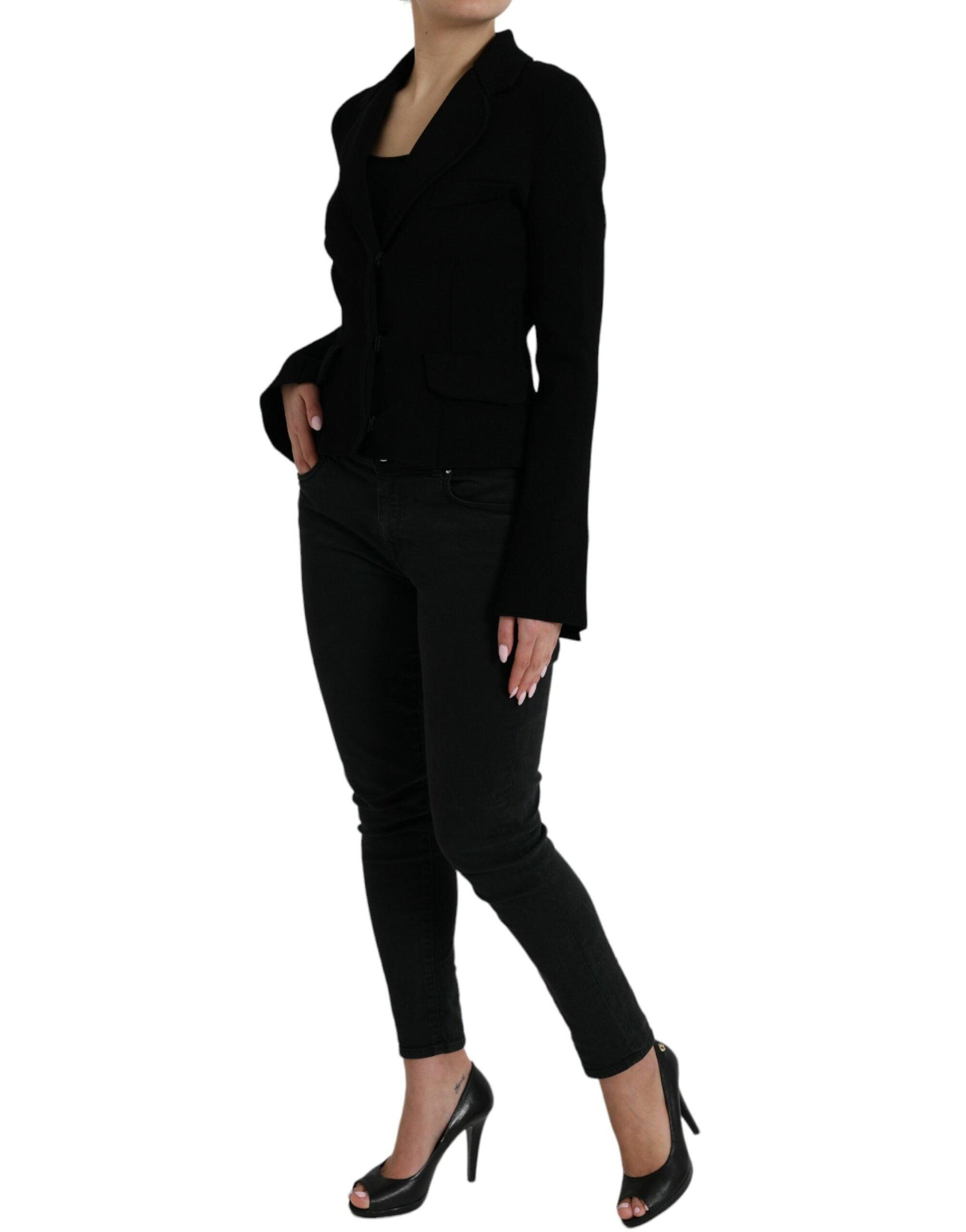 Dolce & Gabbana Women's Elegant Black Designer Blazer - Arichezz.store