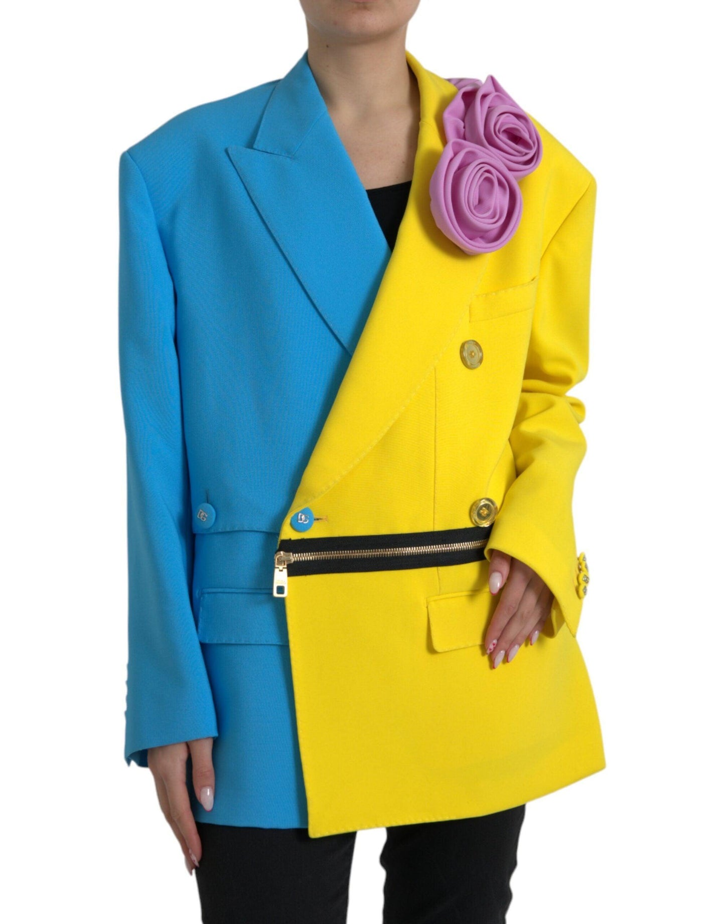 Dolce & Gabbana Multicolor Floral Patchwork Trench Coat - Arichezz.store