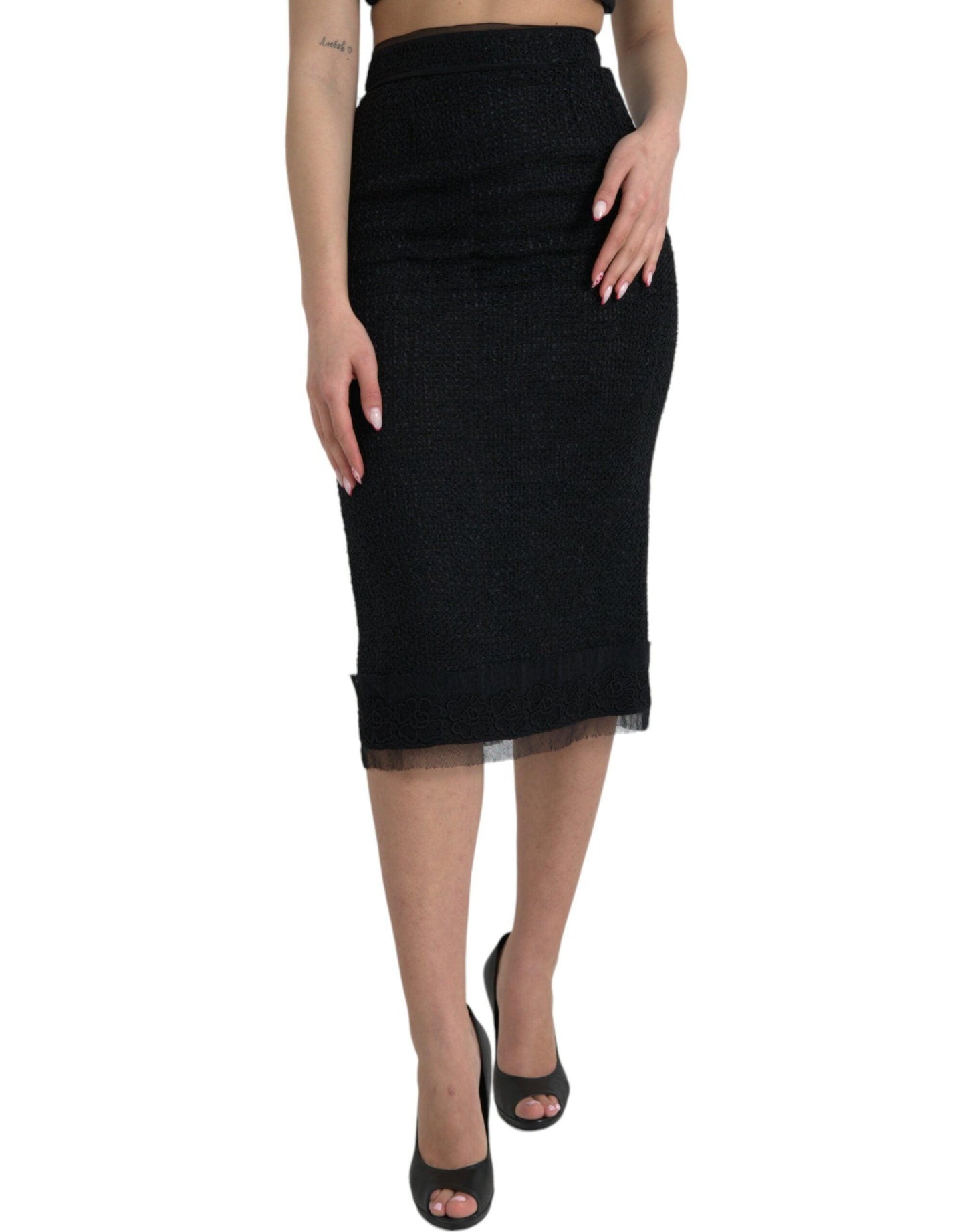 Dolce & Gabbana Elegant High Waist Midi Skirt - Arichezz.store