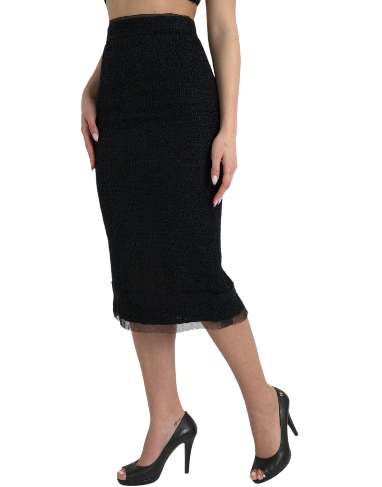 Dolce & Gabbana Elegant High Waist Midi Skirt - Arichezz.store